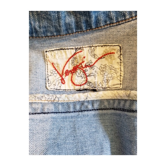 Vintage Y2K Venezia Cropped Blue Denim Buttondown Jean Jacket - Picture 7 of 8